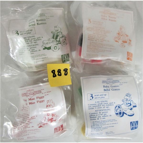 Set of all 4 new sealed 1990 McDonalds Hensons baby muppets Happy Meal Toys