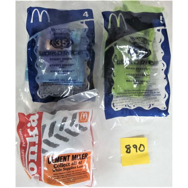 3 new sealed McDonalds Happy Meal toy premiums