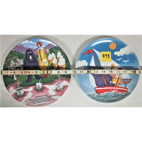 Rare 2 vintage McDonalds plastic plates