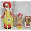 Image 1 : Lot of 3 McDonalds Ronald McDonald figure
