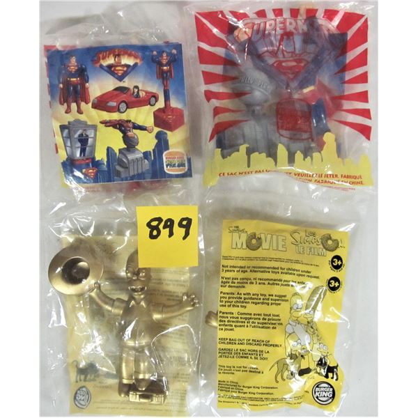4 new sealed Burger King collectible toy premiums
