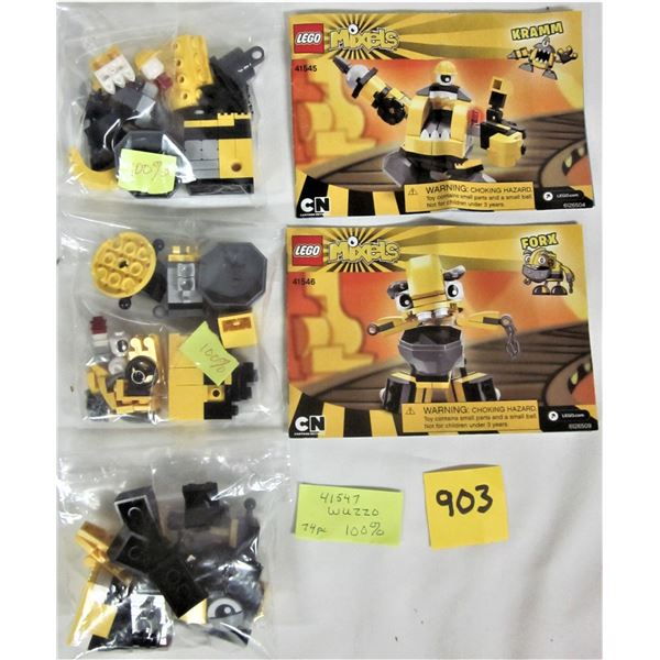 3 2015 Lego Mixels 41545 Kramm - 41546 Forx - 41547 Wuzzo 100%