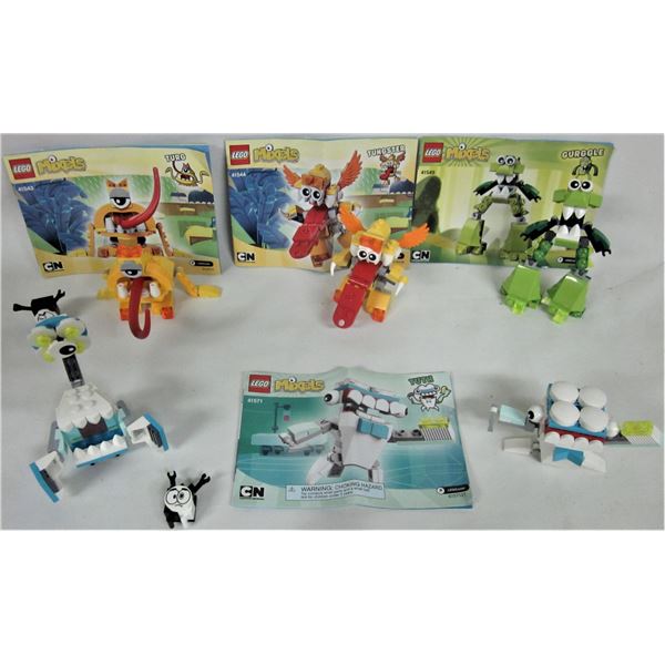 Lot of 5 Lego Mixels 2015 41543 Turg - 2015 41544 Tungster 2015 41549 Gurggle 2016 41570 Skrubz 4157