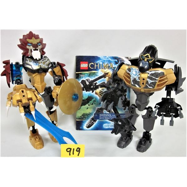 2 2013 Legend of Chima lego 70200 Chi Laval - 70202 Chi Gorzan with instructions