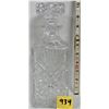 10" Clear Glass Diamond Cut LIQUOR DECANTER