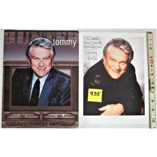 7x9 AUTIOGRTAPHED "Tommy Hunter"Photo + Autographed Program