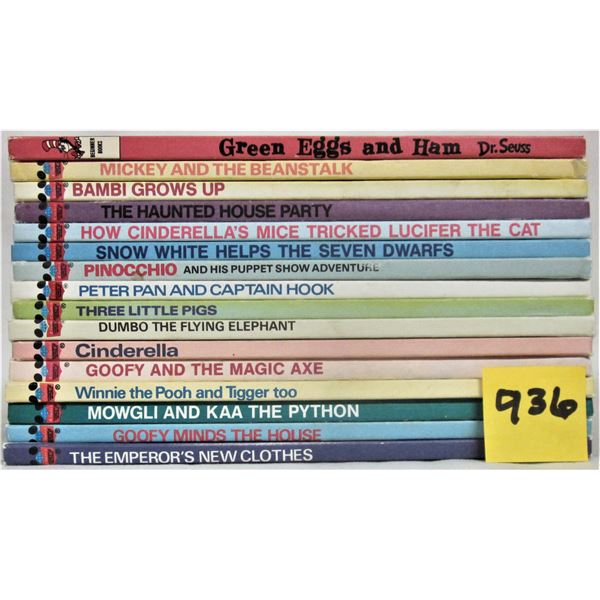 Lot 15 Vintage 1975 Disney "WONDERFUL WORLD OF READING" Books