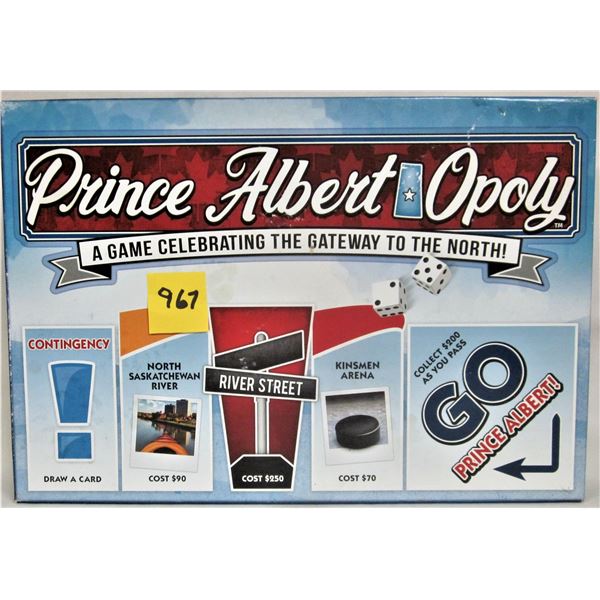 RARE PRINCE ALBERT-OPOLY Board Game "Gateway to the North"