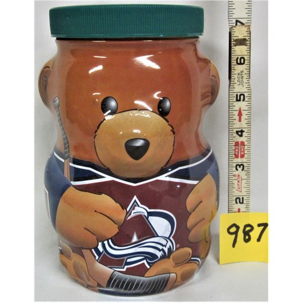 RARE 2002 Kraft Peanut Butter Colorado Avalance 7" Bear Bank