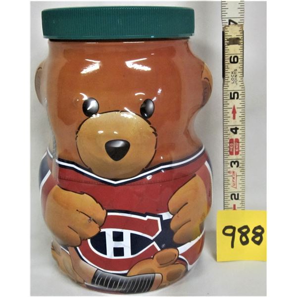 RARE 2002 Kraft Peanut Butter Montreal Canadians 7" Bear Bank