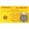 Image 1 : Kiwanis 50th Anniversary Medal issued in 1965. Massive bronze medal.