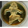 Image 1 : Ancient Greece Medals Series. Medusa. Beautiful Gold-plated bronze medal measuring 50mm and weighing