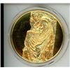 Image 1 : Ancient Greece Medals Series. Winged Nike Untying Her Sandal. Beautiful Gold-plated bronze medal mea