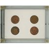 Image 2 : Set of 4 Major Varieties of 1965 Canadian Cents. Small Beads Pointed 5, Small Beads Blunt 5, Large B
