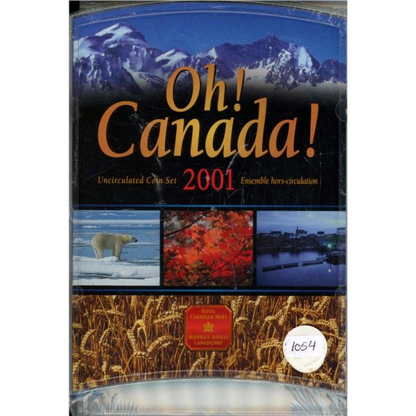 2001P Oh Canada! Uncirculated Coin Set. 7-coin set in its original unopened package.