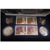 Image 4 : 1953 – 2003 Queen Elizabeth II Coronation Coin & Stamp Set. Includes 4 Canadian coins and 4 differen