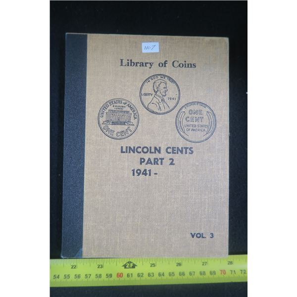U.S. Library of Coins Lincoln Cents Part 2. Complete collection of 59 coins from 1941 to 1962D, miss