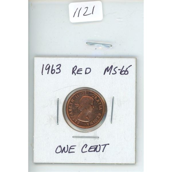 1963 High grade one cent