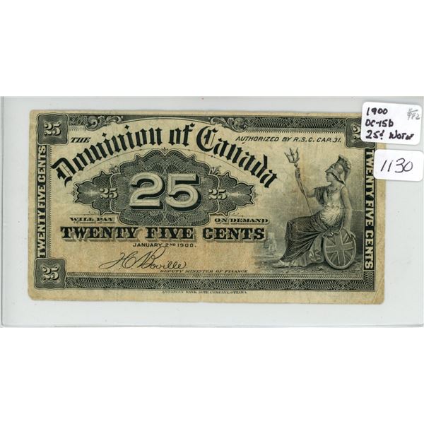 1900 Shinplaster 25 cent note