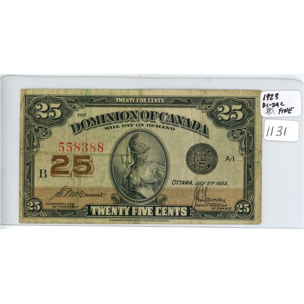 1923 Shinplaster 25 cent note