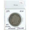 Image 1 : 1891 Silver Morgan dollar