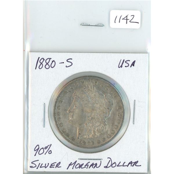 1880-s silver Morgan dollar