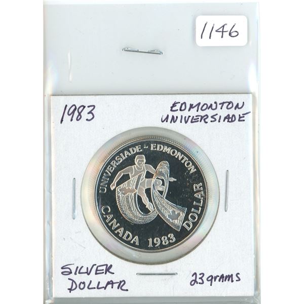 1983 Edmonton universiade silver dollar