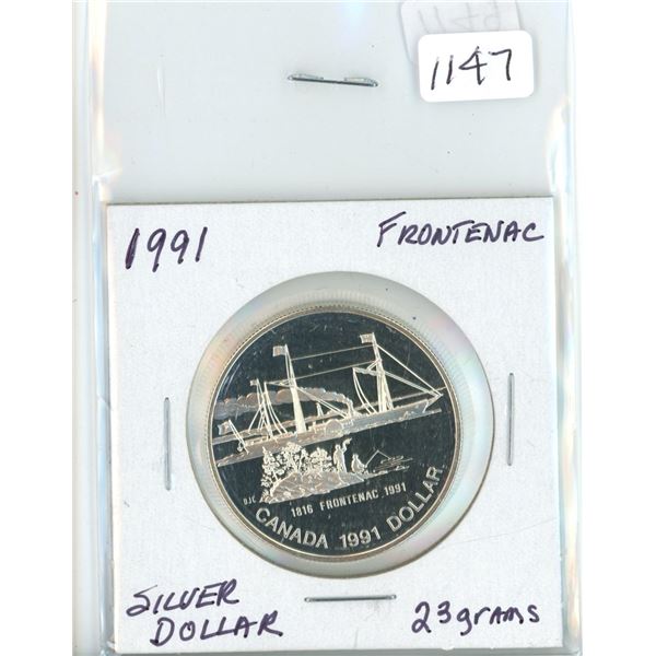 1991 Frontenac  silver dollar
