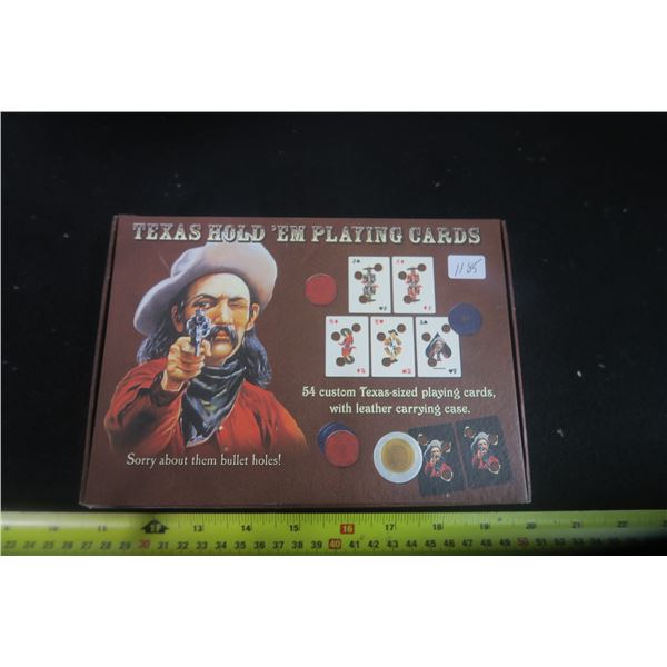Texas Hold 'Em Set With Saskatchewan Roughriders Playing Card Deck