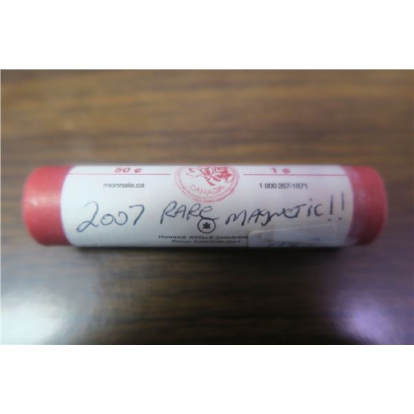 Mint Roll Canadian Pennies 2007 Magnetic