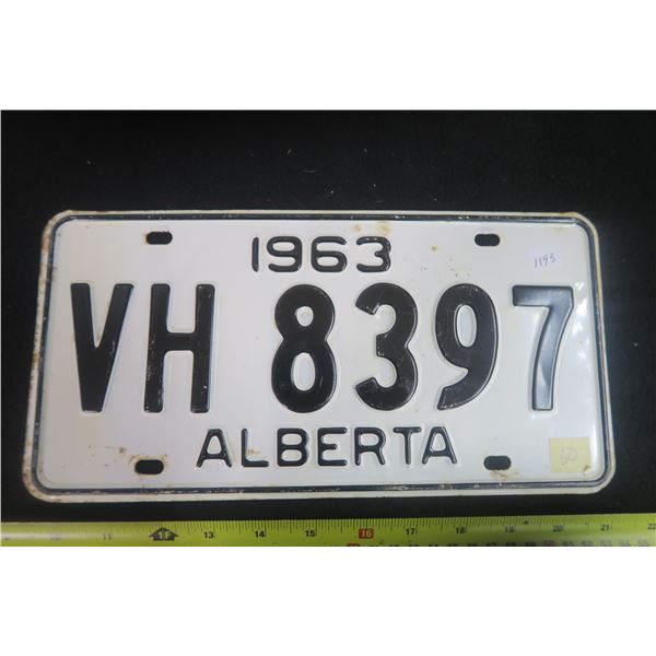 1963 Alberta Plate