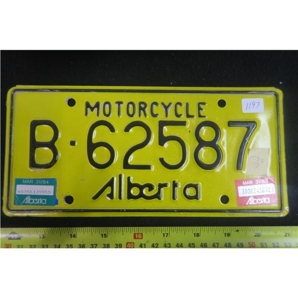 Alberta Motorcycle Plate 1970s