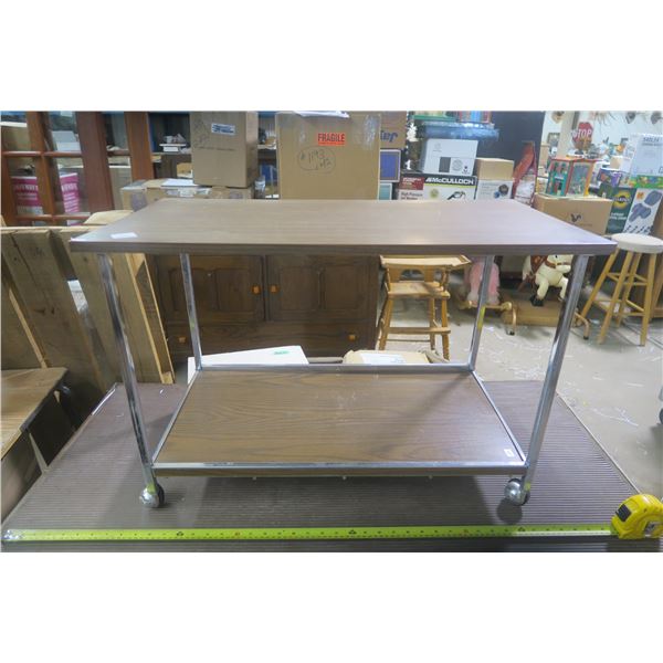 Vintage Table on Wheels
