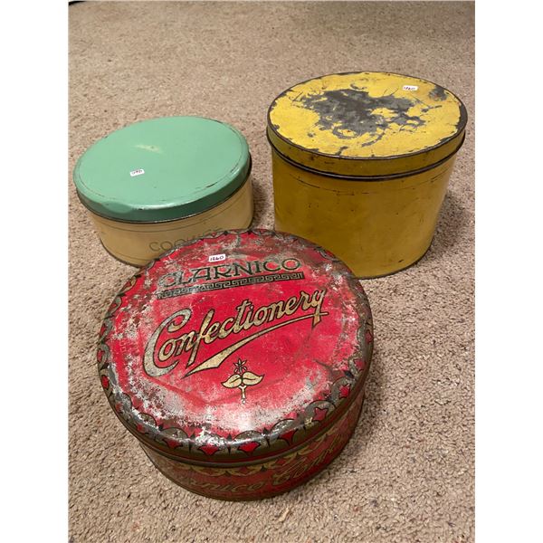 vintage large tins