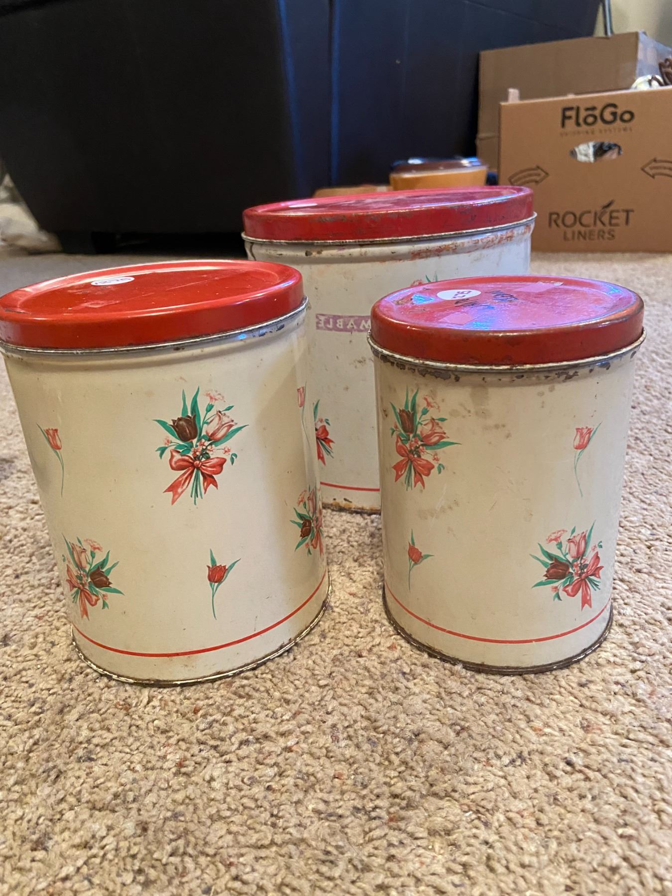 vintage tin canister set Schmalz Auctions