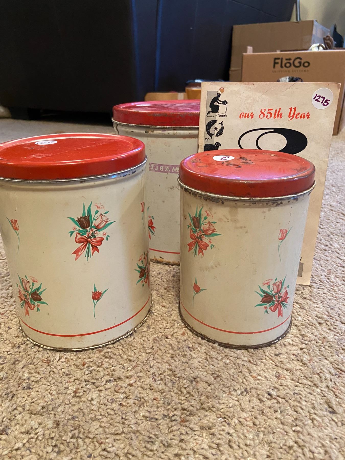 vintage tin canister set Schmalz Auctions