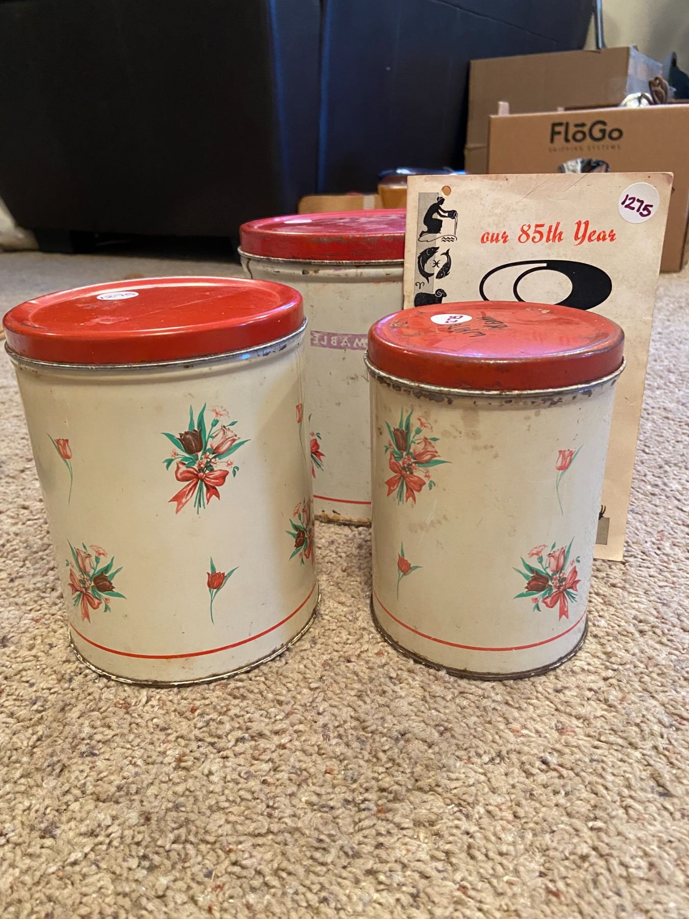 vintage tin canister set Schmalz Auctions