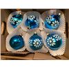 Image 1 : vintage blue glass Christmas tree ornaments