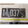 Image 1 : 1927 SASK LICENSE PLATE