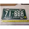 Image 1 : 1956 SASK LICENSE PLATE