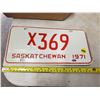 Image 1 : 1971 SASK LICENSE PLATE X369