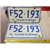Image 1 : PAIR 1976 SASK LICENSE PLATE