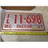 Image 1 : 1969 OREGON LICENSE PLATE