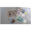 Image 1 : Assorted Foreign Coins + Paper Currency