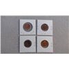 Image 2 : 4 x Canadian Pennies (1943; 1967 cent.; 1988 low mint; 2009 zinc)