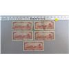 Image 2 : 5 x $2 Canadian Bills (1954)
