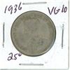 Image 2 : 1936 CAN Quarter Dollar (80% Silver)