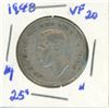 Image 2 : 1948 CAN Quarter Dollar (80% Silver)