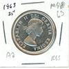 Image 2 : 1963 CAN Quarter Dollar (80% Silver)