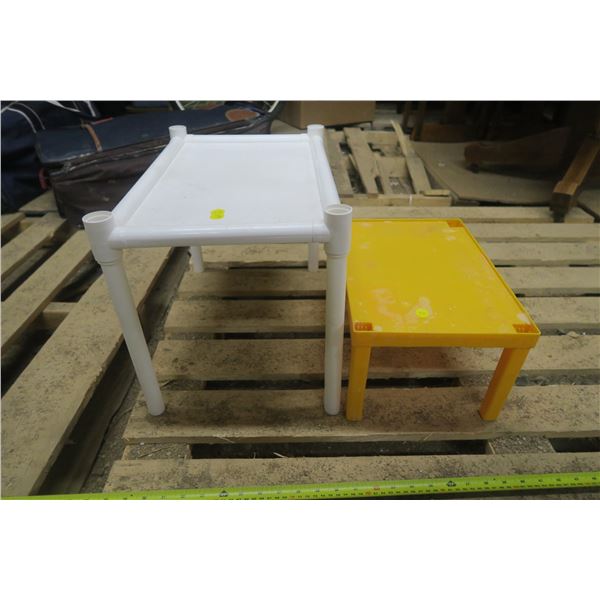 2 Small Plastic Tables